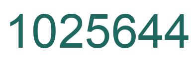 Number 1025644 green image