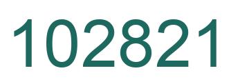 Number 102821 green image
