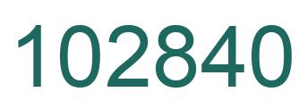 Number 102840 green image