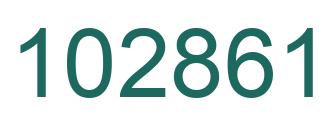 Number 102861 green image