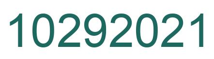 Number 10292021 green image