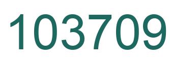 Number 103709 green image