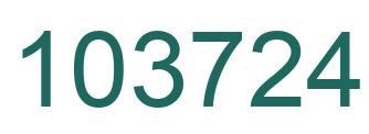 Number 103724 green image
