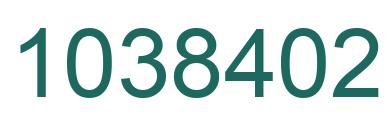 Number 1038402 green image