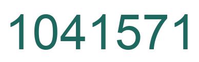 Number 1041571 green image