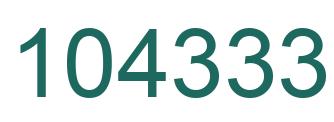 Number 104333 green image