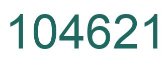 Number 104621 green image