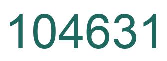 Number 104631 green image