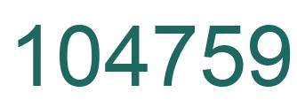 Number 104759 green image