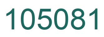 Number 105081 green image