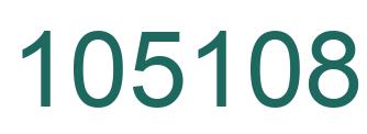 Number 105108 green image