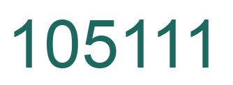 Number 105111 green image