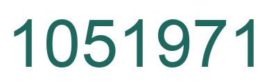 Number 1051971 green image