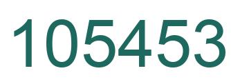 Number 105453 green image