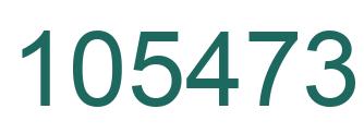Number 105473 green image