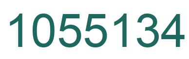 Number 1055134 green image
