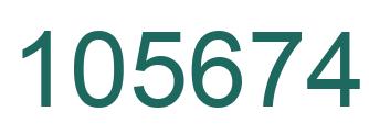 Number 105674 green image