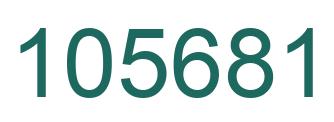 Number 105681 green image