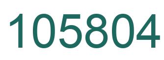 Number 105804 green image