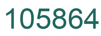 Number 105864 green image