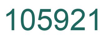 Number 105921 green image
