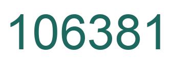 Number 106381 green image