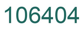 Number 106404 green image