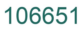 Number 106651 green image