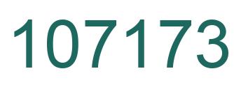 Number 107173 green image