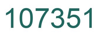 Number 107351 green image
