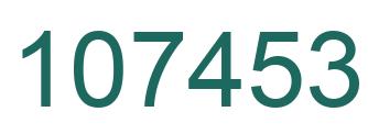 Number 107453 green image