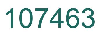 Number 107463 green image