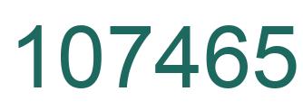 Number 107465 green image