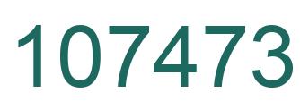 Number 107473 green image