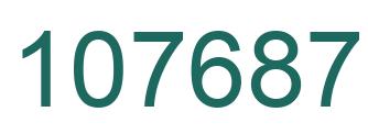 Number 107687 green image