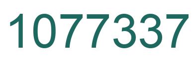 Number 1077337 green image