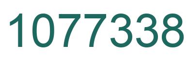 Number 1077338 green image