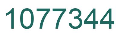 Number 1077344 green image