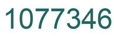 Number 1077346 green image