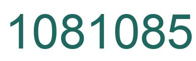 Number 1081085 green image