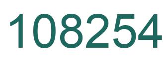 Number 108254 green image