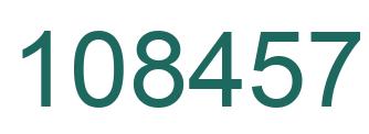 Number 108457 green image