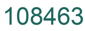 Number 108463 green image