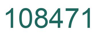 Number 108471 green image