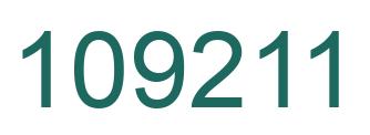 Number 109211 green image