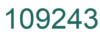 Number 109243 green image