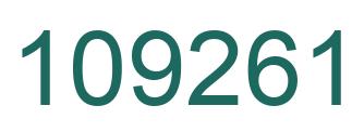 Number 109261 green image