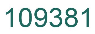 Number 109381 green image