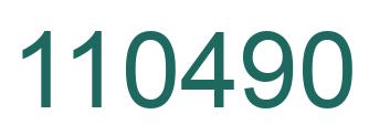 Number 110490 green image