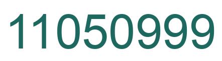 Number 11050999 green image